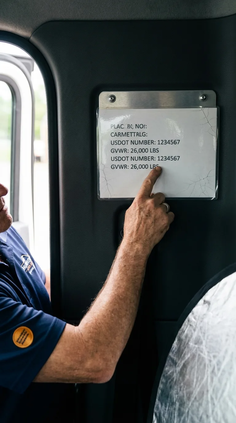 USDOT licensing placard verification in Yarmouth Port